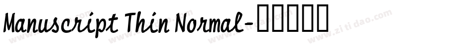 Manuscript Thin Normal字体转换